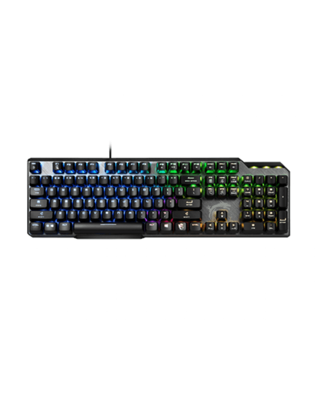 MSI | GK50 Elite | Gaming keyboard | Wired | RGB LED light | US | Black/Silver