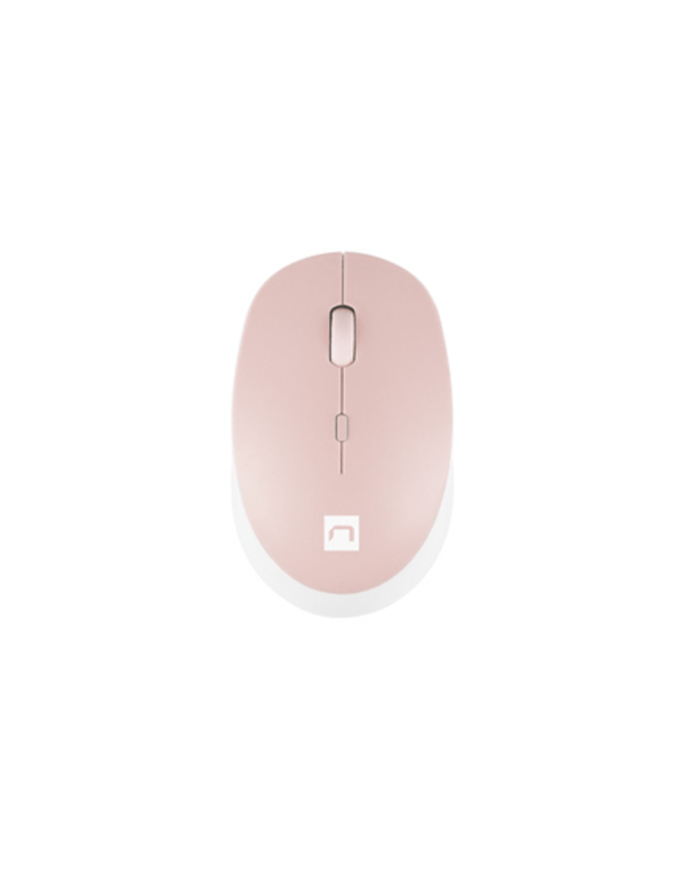 Natec | Mouse | Harrier 2 | Wireless | Bluetooth | White/Pink