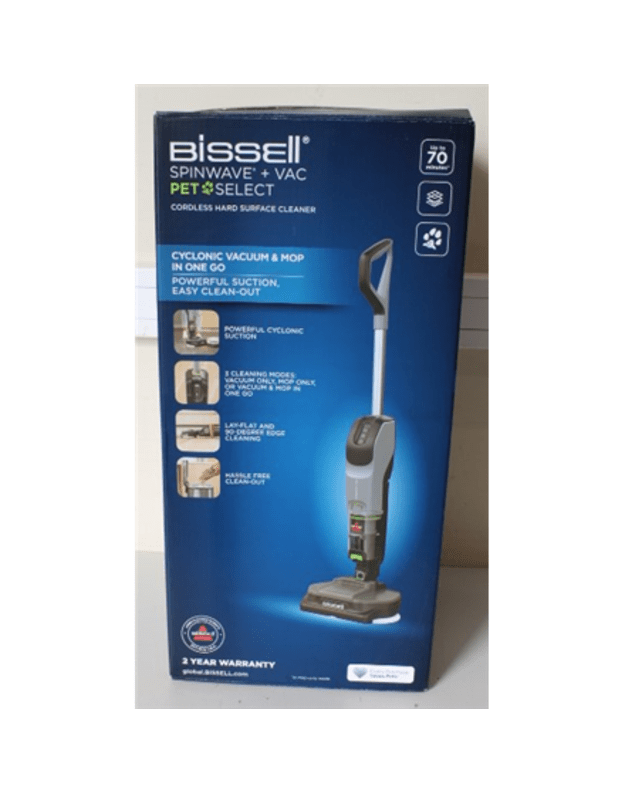 SALE OUT. Bissell SpinWave®+ Vac PET Select, Cordless Hard Surface Cleaner, Handstick, DAMAGED PACKAGING, UNPACKED, USED, SCRATCHED | Hard Surface Cleaner | SpinWave®+ Vac PET Select | Cordless operating | Handstick | Washing function | 25.9 V | O