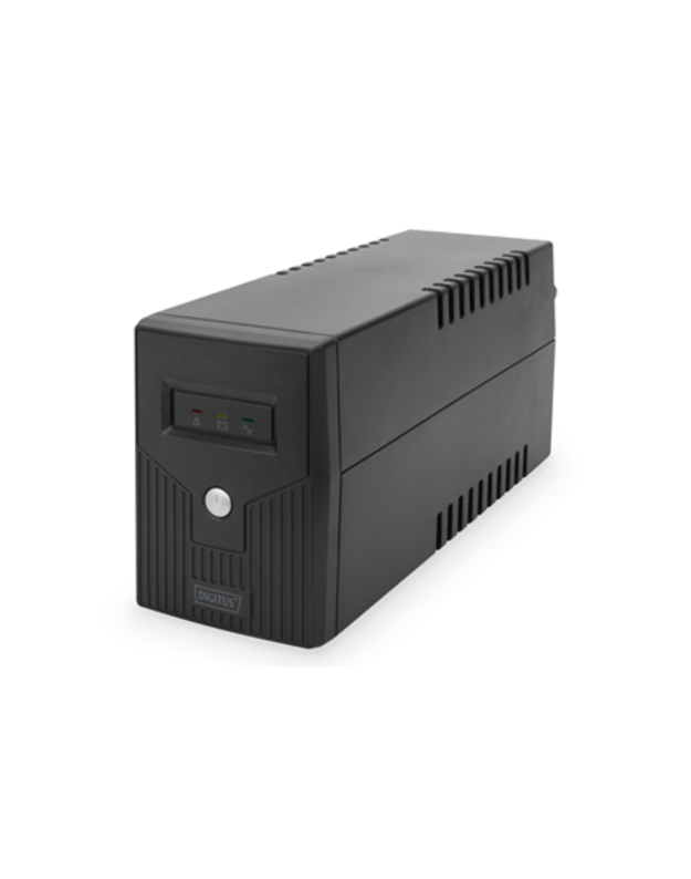 Digitus | Line-Interactive UPS | Line-Interactive UPS DN-170063, 600VA, 360W, 1x 12V/7Ah battery, 2x CEE 7/7 outlet, 2x RJ-11, 1x USB 2.0 type B, LED, Simulated Sine Wave, 298x101x142mm, 4.35kg | 600 VA | 360 W