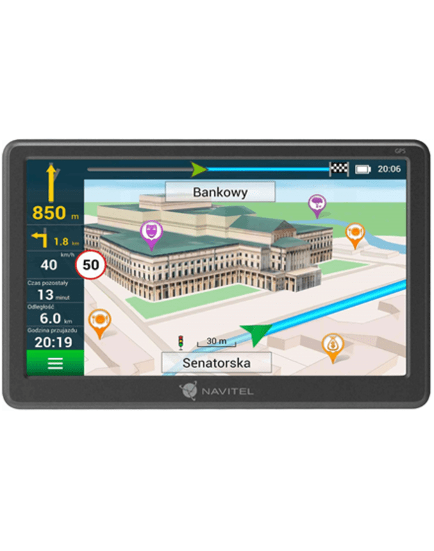 Navitel | GPS Navigator With a Magnetic Mount | E707 Magnetic | 800 x 480 | GPS (satellite) | Maps included