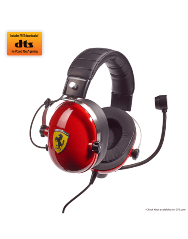 Thrustmaster | Gaming Headset | DTS T Racing Scuderia Ferrari Edition | Wired | Over-Ear | Red/Black