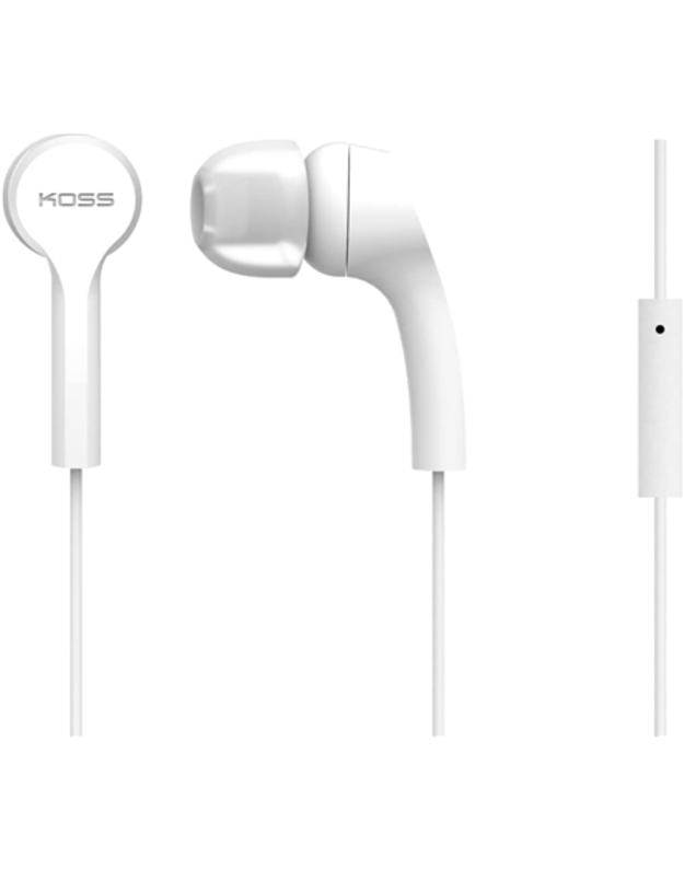 Koss | Headphones | KEB9iW | Wired | In-ear | Microphone | White