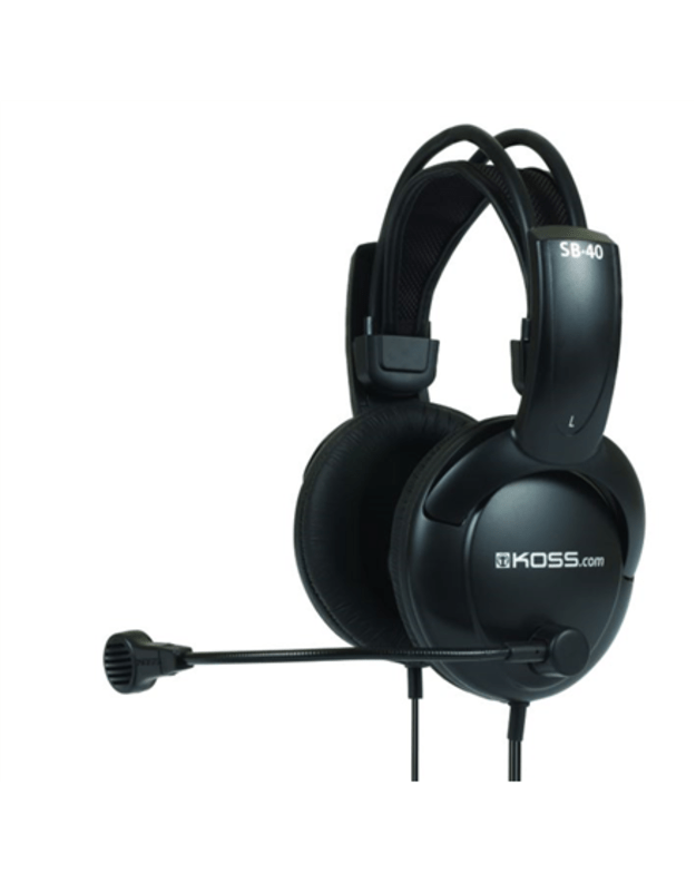 Koss | Headphones | SB40 | Wired | On-Ear | Microphone | Black