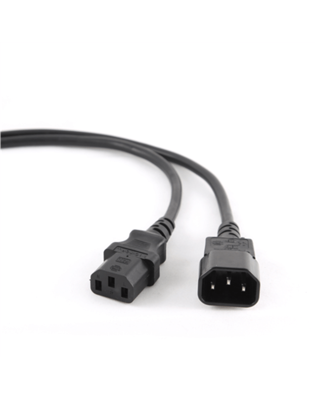 Cablexpert | PC-189-VDE power extension cable 1.8 meter | Black C14 coupler | C14 coupler