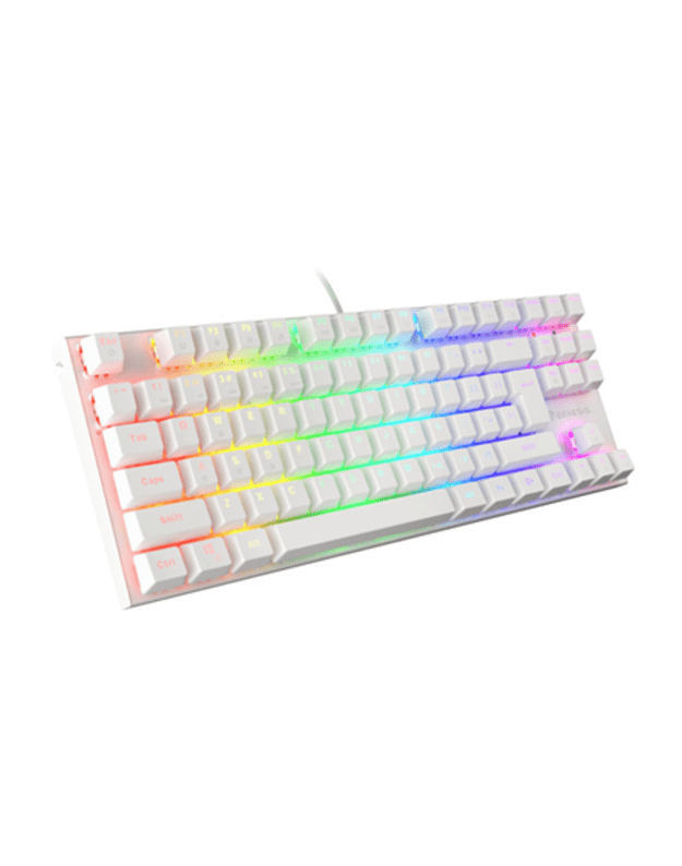 Genesis | THOR 303 TKL | White | Gaming keyboard | Wired | RGB LED light | US | 1.8 m | Brown Switch