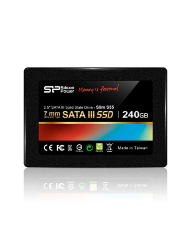 Silicon Power | Slim S55 | 240 GB | Solid-state drive interface SATA | Read speed 550 MB/s | Write speed 450 MB/s