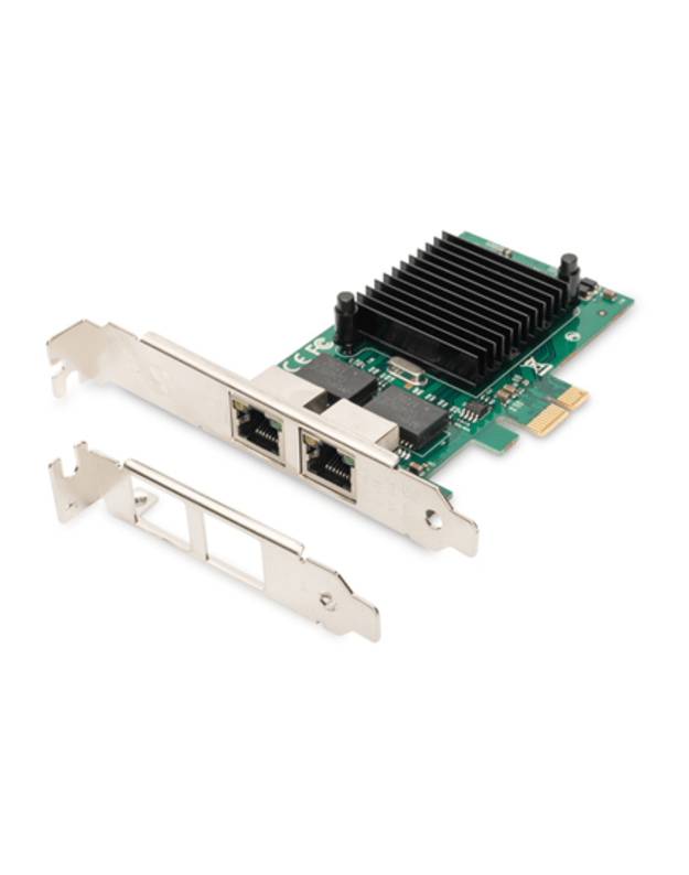 Digitus | Gigabit Ethernet PCI Express Card, 2-port 32-bit, low profile bracket, Intel chipset | DN-10132