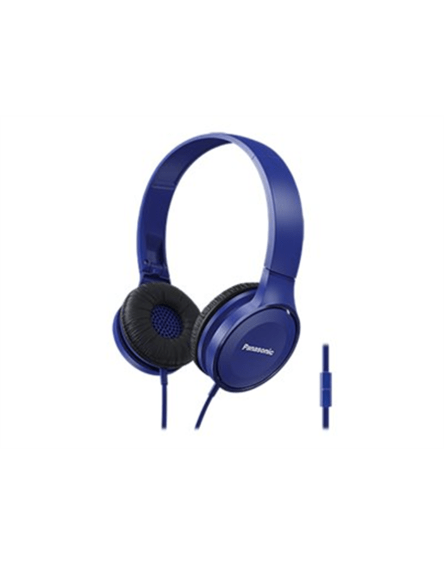 Panasonic | Overhead Stereo Headphones | RP-HF100ME-A | Wired | Over-ear | Microphone | Blue