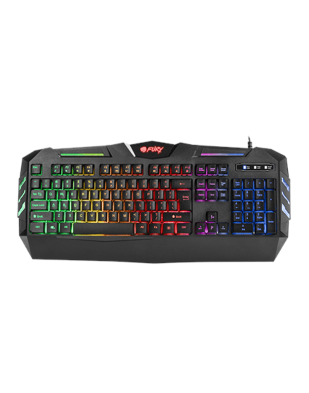 FURY Spitfire Gaming Keyboard, US Layout, Wired, Black | Fury | Gaming Keyboard | Spitfire | Gaming keyboard | Wired | RGB LED light | US | 1.8 m | Black | USB 2.0