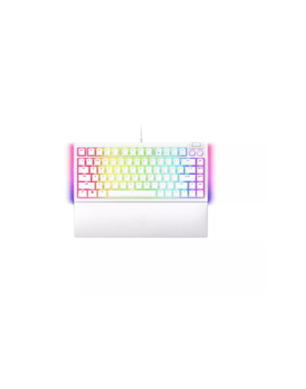 Razer | White | BlackWidow V4 75% | Gaming keyboard | US | Wired | Mechanical Switches