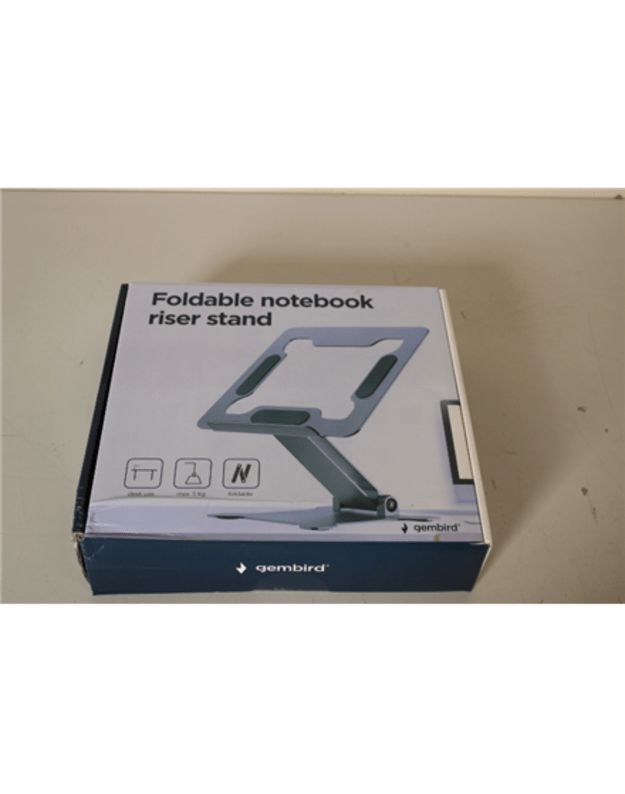 SALE OUT. Gembird NBS-D1-03 foldable notebook riser stand, silver, DAMAGED PACKAGING | Gembird DAMAGED PACKAGING