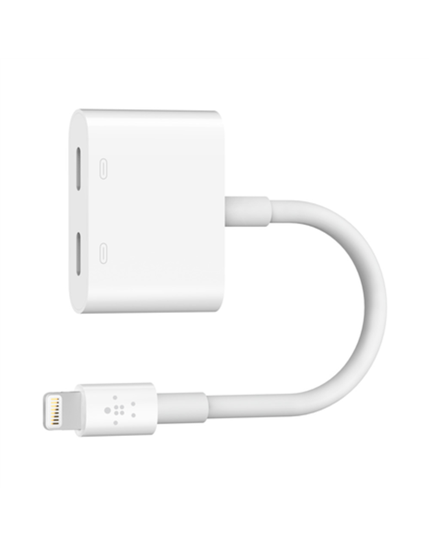 Belkin | Lightning Audio + Charge RockStar Cable, 11.5 cm, White | F8J198btWHT