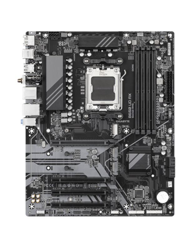 Gigabyte B650 UD AX | Processor family AMD Ryzen | Processor socket AM5 | DDR5 | Number of SATA connectors 4