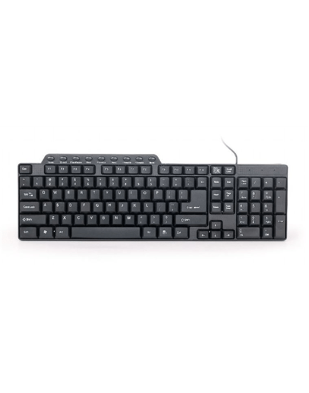 Gembird | KB-UM-104 Compact multimedia keyboard | Multimedia | Wired | US | Black | USB | 420 g