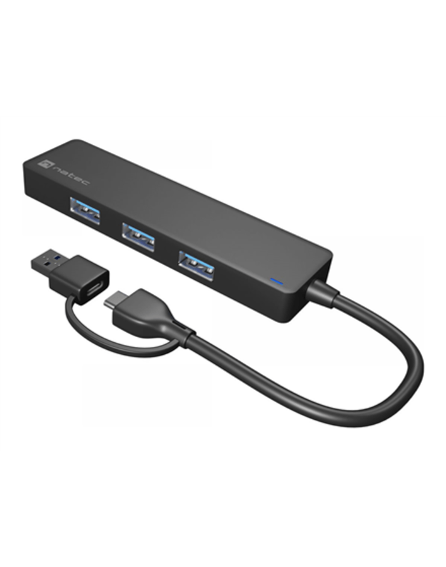 Natec USB 3.0 HUB, Mayfly, 4-Port, Black | Natec | USB 3.0 HUB, Mayfly, 4-Port | Moth NHU-1342 | Black | 0.15 m