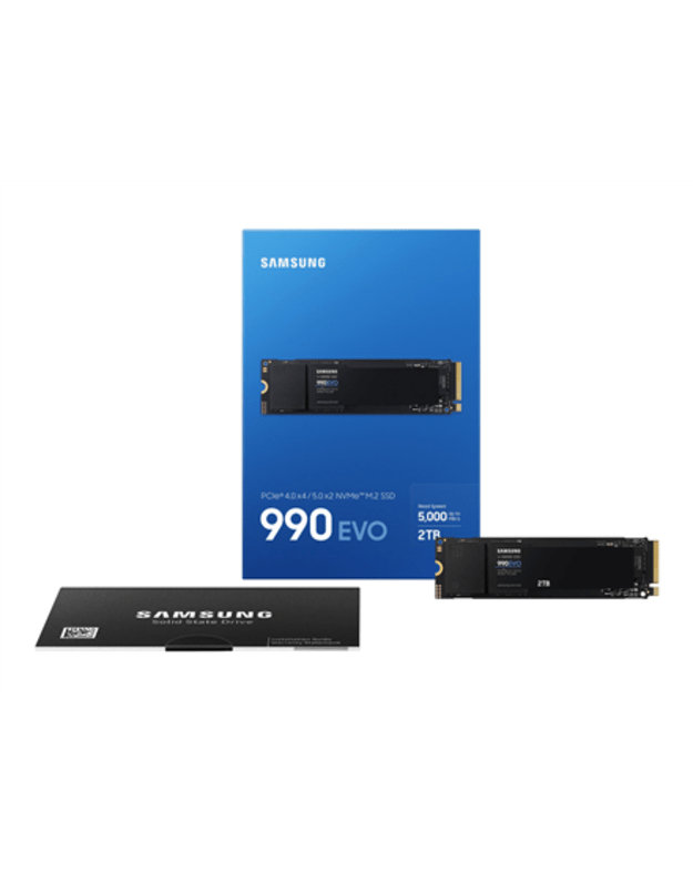 Samsung | 990 EVO | 2000 GB | SSD form factor M.2 2280 | SSD interface NVMe | Read speed 5000 MB/s | Write speed 4200 MB/s