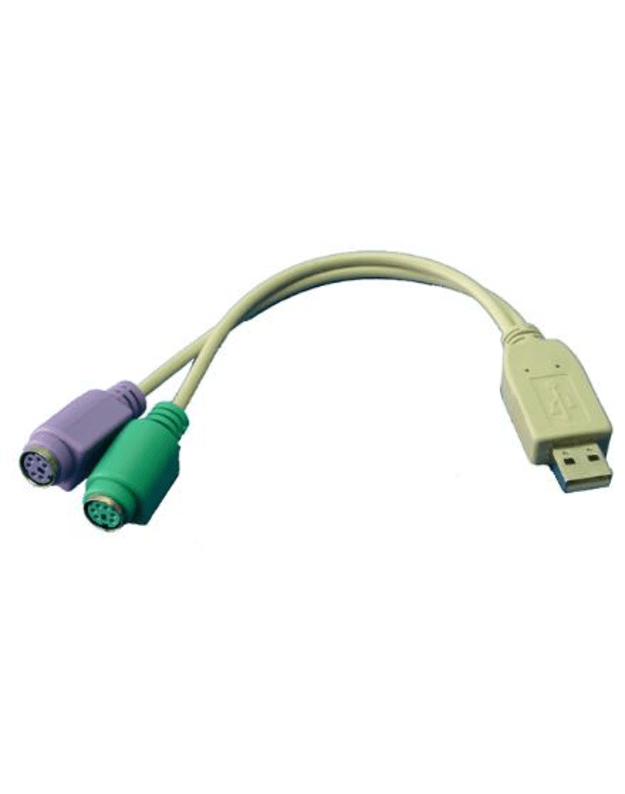 Logilink | Adapter USB to PS/2 x2 :. | Grey | USB M | 2x Mini DIN 6-pin FM | 0.2 m