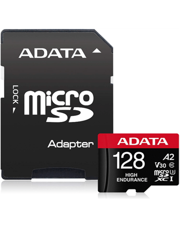 ADATA | AUSDX128GUI3V30SHA2-RA1 Memory Card | 128 GB | MicroSDXC | Flash memory class 10 | Adapter