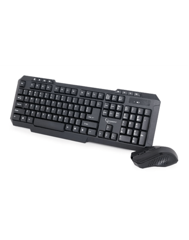 Gembird | Desktop Set | KBS-WM-02 | Keyboard and Mouse Set | Wireless | Mouse included | US | Black | USB | US | 450 g | Numeric keypad | Wireless connection