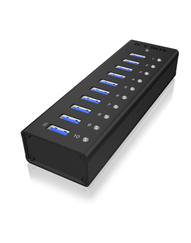 Raidsonic | 10 port USB 3.0 Hub | Icy Box IB-AC6110