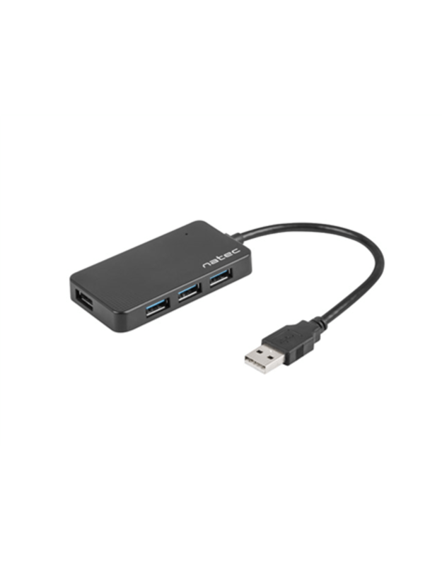 Natec | 4 Port Hub With USB 3.0 | Moth NHU-1342 | Black | 0.15 m