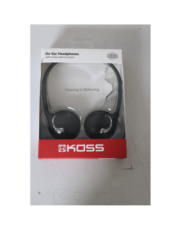 SALE OUT. Koss KPH25 Headphones, On-Ear, Wired, Black, DAMAGED PACKAGING | Headphones | KPH25k | Wired | On-Ear | DAMAGED PACKAGING | Black