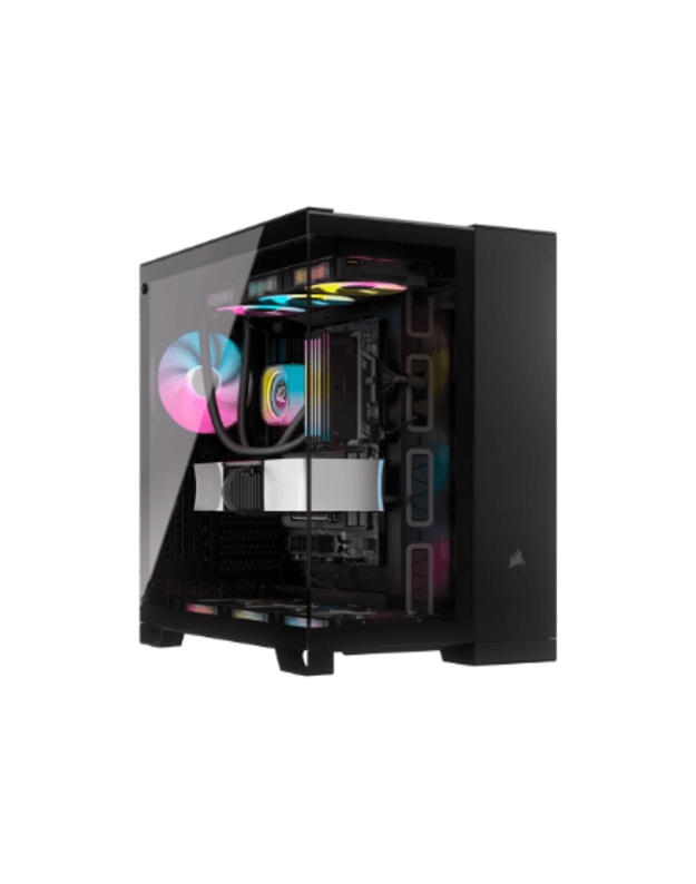 Corsair 6500X Mid-Tower Dual Chamber PC Case, Black/Obsidian Aluminum