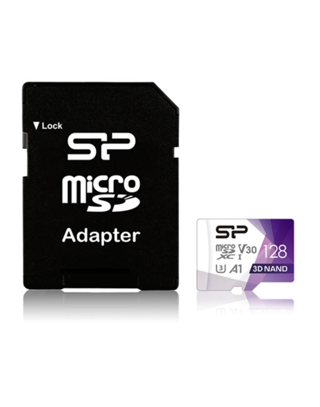 Silicon Power | Superior Pro | 128 GB | micro SDXC | Flash memory class 10 | with Adapter