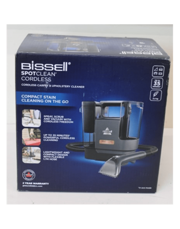 SALE OUT. Bissell SpotClean Cordless EU, Carpet and Upholstery Cleaner, UNPACKED, USED, SCRATCHES | SpotClean EU, Carpet and Upholstery Cleaner | 3681N | Cordless operating | Washing function | 25.9 V | Operating time (max) 35 min | Black | Warranty 24 mo