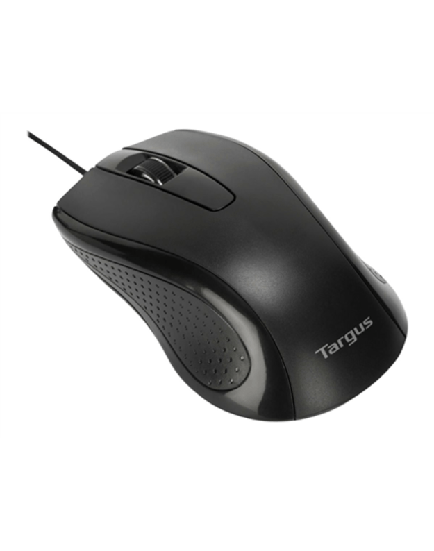 Targus Full-Size Optical Antimicrobial Wired Mouse | Mouse | Full-Size Optical Antimicrobial | Wired | Black