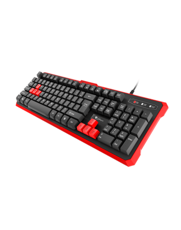 GENESIS RHOD 110 Gaming Keyboard, US Layout, Wired, Red | Genesis | RHOD 110 | Gaming keyboard | Wired | US | 1.7 m | Red, Black