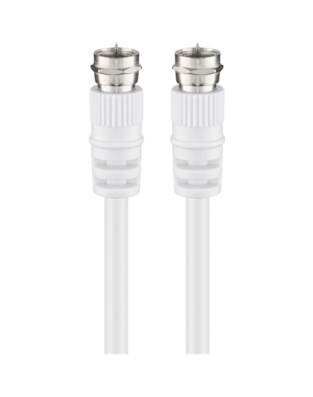 Goobay 11721 SAT Antenna Cable ( 70 dB), Double Shielded, 1.5 m, White