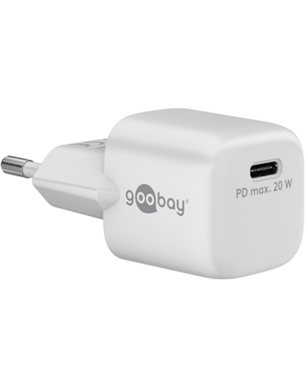 Goobay | USB-C PD GaN Fast Charger Nano (20 W), White