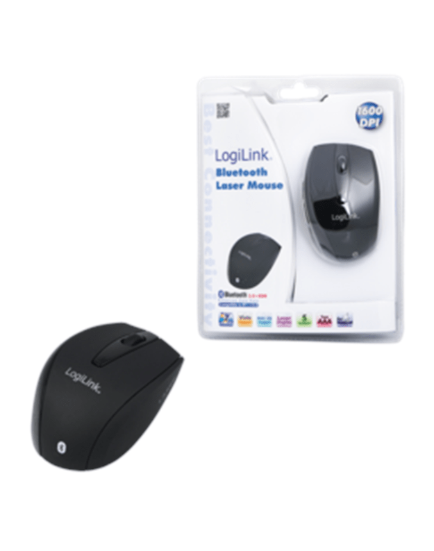 Logilink | Maus Laser Bluetooth mit 5 Tasten | Bluetooth Laser Mouse | wireless | Black