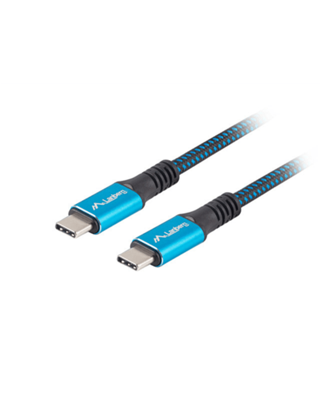 Lanberg | USB-C to USB-C Cable | Black/Blue | 0.5 m