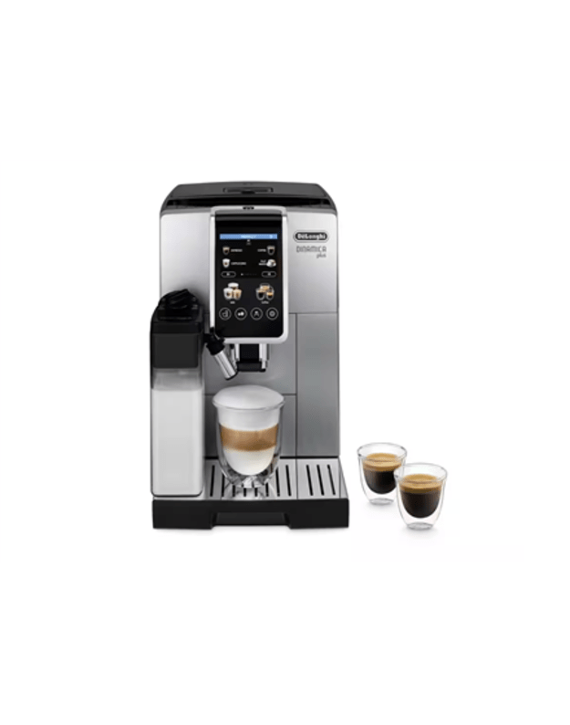 Delonghi | Coffee Maker | Dinamica Plus ECAM380.85.SB | Pump pressure 15 bar | Built-in milk frother | Automatic | 1450 W | Stainless Steel/Black