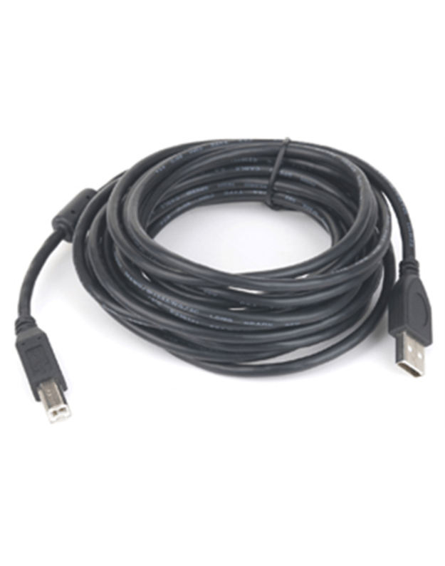 USB 2.0 A-plug B-plug 3 m (10 ft) cable with ferrite core | Cablexpert