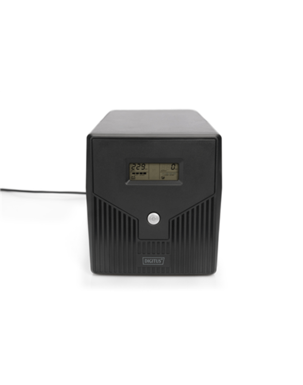 Digitus | Line-Interactive UPS | Line-Interactive UPS DN-170074, 1000VA, 600W, 2x 12V/7Ah battery, 4x CEE 7/7 outlet, 2x RJ45, 1x USB 2.0 type B, 1x RS232, LCD, Simulated Sine Wave, 338x150x162mm, 7.8kg | 1000 VA | 600 W