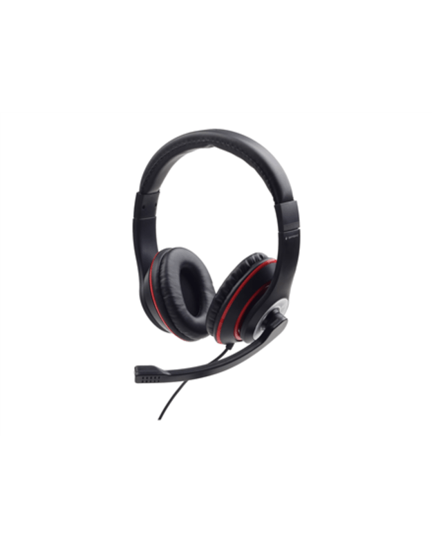 Gembird | Stereo headset | MHS-03-BKRD | Built-in microphone | On-Ear | 3.5 mm