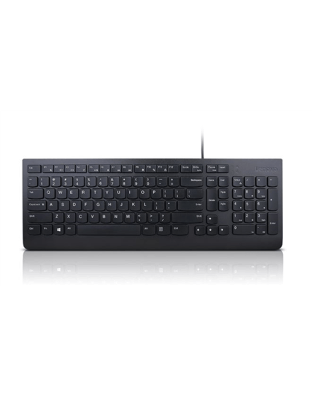 Lenovo | Essential | Essential Wired Keyboard - US Euro | Standard | Wired | US | 1.8 m | Black | Wired | 570 g