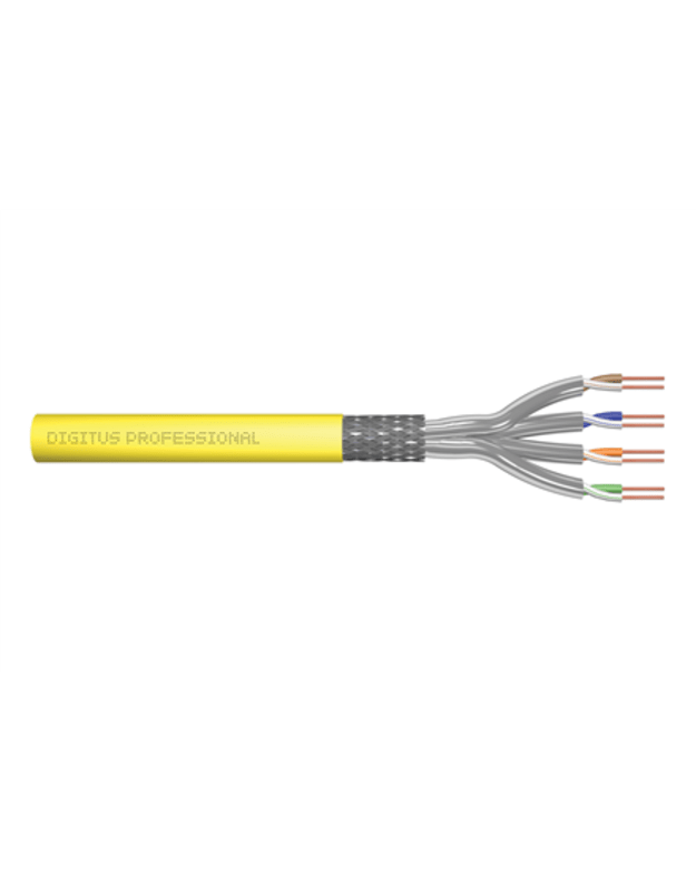 Digitus CAT 7A S-FTP installation cable, 1500 MHz Cca, AWG 22/1, 1000 m, SX, Yellow | Digitus