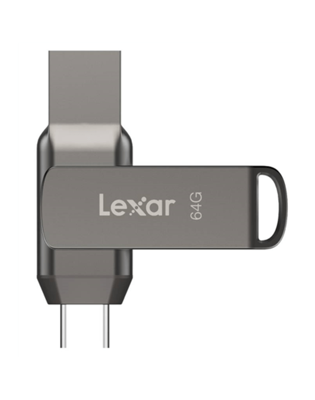 Lexar | 2-in-1 Flash Drive | JumpDrive Dual Drive D400 | 64 GB | USB 3.1 | Grey