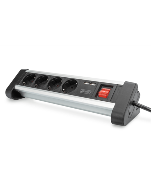 Digitus | Office Power Strip | DA-70614 | Silver/Black