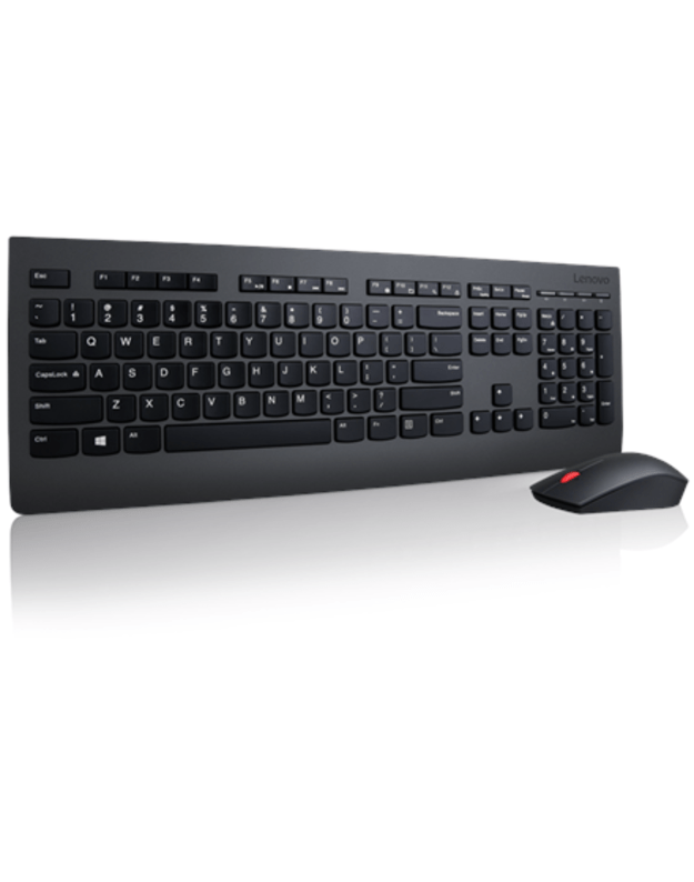 Lenovo | Professional | Professional Wireless Keyboard and Mouse Combo - US English with Euro symbol | Keyboard and Mouse Set | Wireless | Mouse included | US | Black | US English | Numeric keypad | Wireless connection