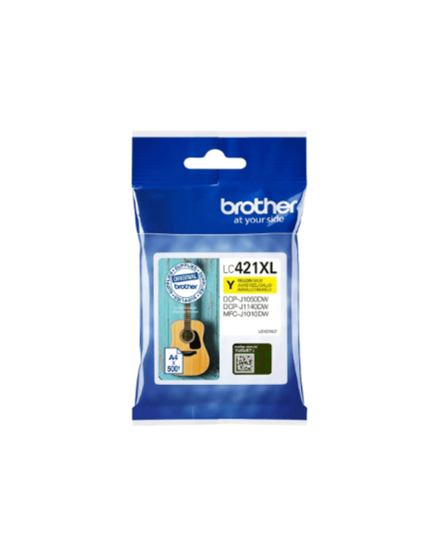 Brother LC421XLY Ink Cartridge, Yellow | Brother LC421XLY | Ink Cartridge | Yellow