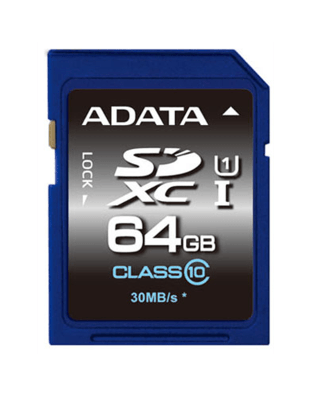 ADATA Premier 64 GB SDHC Flash memory class 10 No