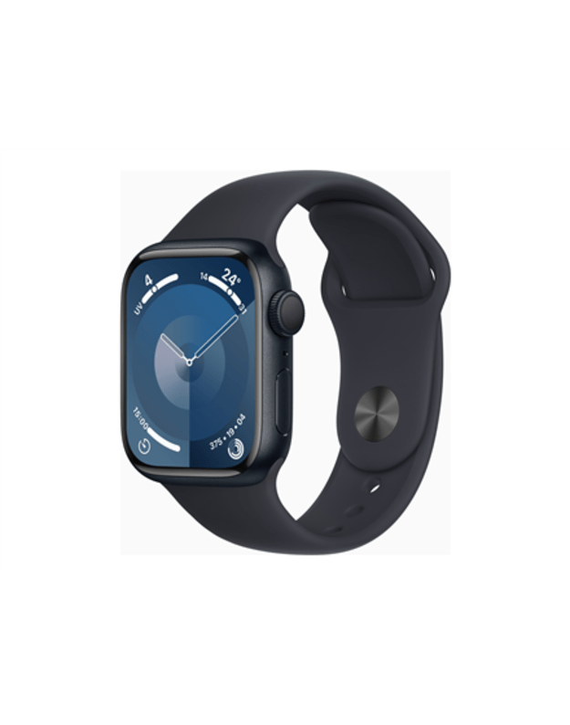 Apple Watch Series 9 GPS 41mm Midnight Aluminium Case with Midnight Sport Band - M/L Apple