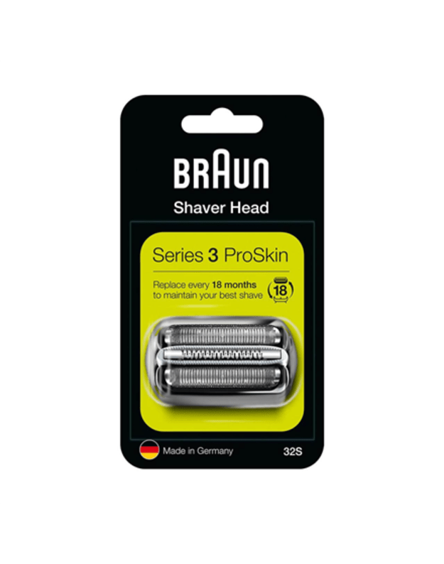 Braun 32S Shaver Replacement Head for Series 3, Silver/Black Braun