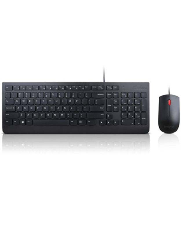 Lenovo Essential Essential Wired Keyboard and Mouse Combo - US English with Euro symbol Keyboard and Mouse Set Wired Mouse included US Numeric keypad Black USB English